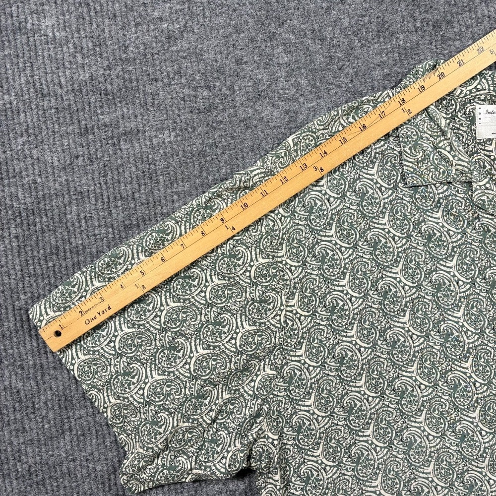 International Tour Club Rayon Paisley Camp Shirt Mens 2XL Green Button Up Y2K - Picture 6 of 7